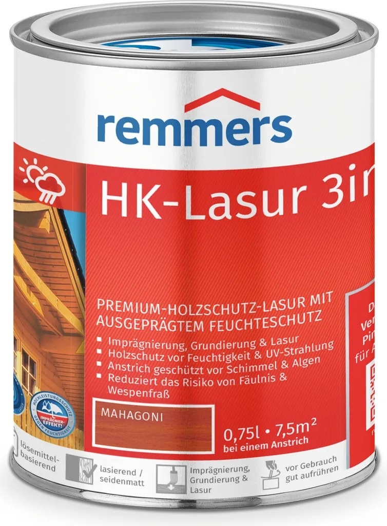 Remmers HK Lazúra 3v1 – mahagón (Mahagoni) 0,75 l