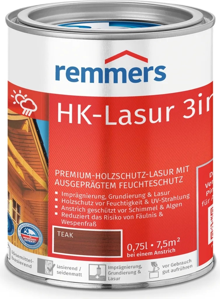 Remmers HK Lazúra 3v1 – teak (Teak) 0,75 l